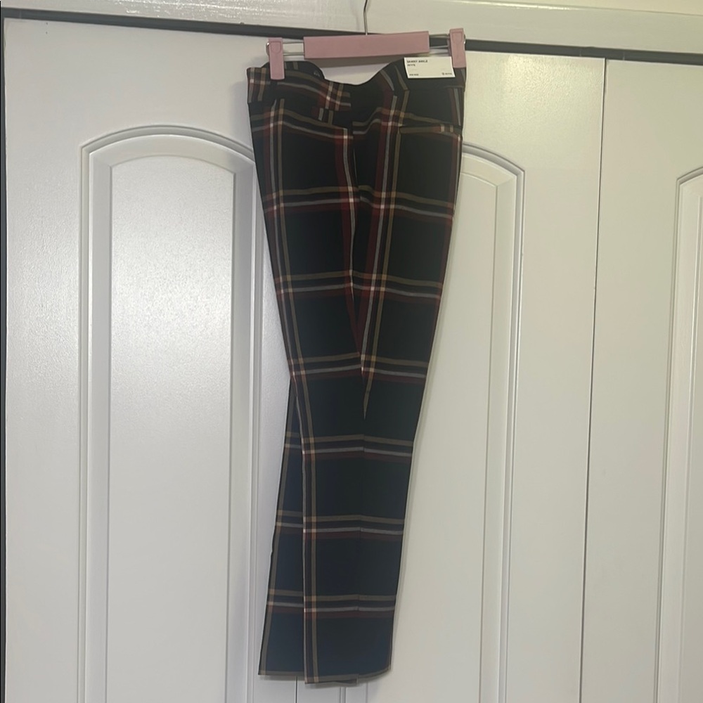 LOFT Black Plaid Pants